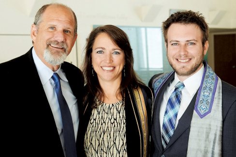 Cantor Chayim Frenkel, Rabbi Amy Bernstein and Rabbi Nick Renner. Photo: Jeff Lipsky