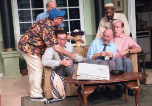 Standing, left to right, are Michael Sorich, Bob Grochau and Stevie Johnson, and on the couch are Mark Fields Davidson, Scott Gardner and Stephen Holland. Photo: Joy Daunis