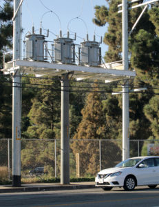 This pole-top distribution station was put up without Coastal Commission approval. See Page 15 Photo: Bart Bartholomew