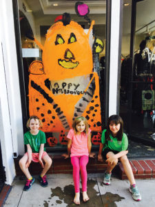 Pumpkin Pie was painted by (left to right) Amelia Halpin, Vanessa Masterson and Sienna Nocas.